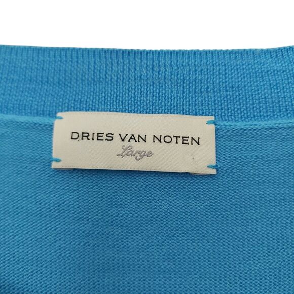 Dries Van Noten Sweater Womens Large 100% Merino Wool Crew Neck Office Work - Picture 8 of 12